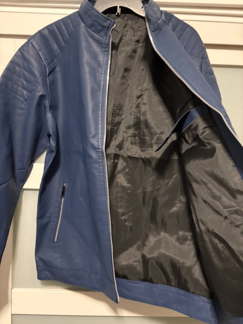 Women's sz 4X Vegan Leather Faux Jacket Coat Biker NEW